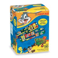 First-aid Looney Tunes Bandages - 100 Per Pack
