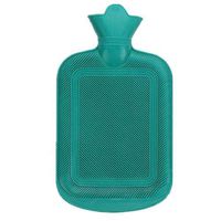 Premium Classic Rubber Hot Water Bag, Winter Hand Warming Water Bottles, Great for Pain Relief, Hot and Cold Therapy (Green/XL)