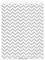 My Craft Supplies 8 1/2 X 11 Inch Silver Gray Chevron Paper Bags Set of 100