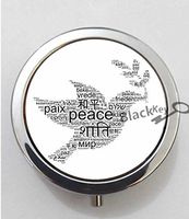 BlackKey Dove Love and Peace 3-Compartment Decorative Pocket Gift Box Case Organizer for Pill, Color 1 -300