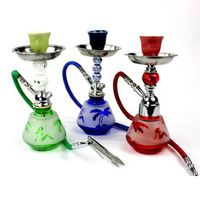 Camel Mini portable tobacco Hookah pipe approx 7.5" tall, - Green
