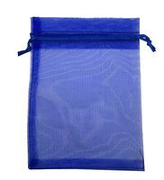 SUNGULF 50pcs Organza Pouch Bag Drawstring 5"x7" 13x18cm Strong Gift Candy B6ag Jewelry Party Wedding Favor (Royal Blue)