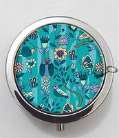 BlackKey Bohemian Pattern 3-Compartment Decorative Pocket Gift Box Case Organizer for Pill, Color 1-2080