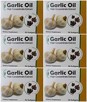 Herbal Inspiration Garlic Oil - High Concentrate Extract - Dietary Supplement - 50 Softgels (Pack of 6) 300 Total SOFTGELS