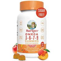 Organic Vegan Vitamin Omega 3-6-7-9 Gummies Supplement (Plant Based) by MaryRuth's Chewable, Non-GMO, Gluten Free for Men, Women & Kids, NO Fish, NO Krill, Sugar Free (120 Count)