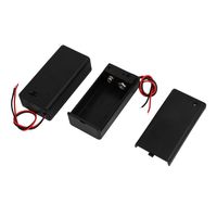 uxcell 2 Pcs ON/Off Switch 2 Wires Covered Battery Holder Case for 9V Battery