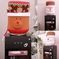 Miseku 1PCS Fashion Christmas Style Pirnt Water Dispenser Barrel Cover Dust-Proof Cover Chin Strips