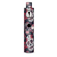 Skin Decal Vinyl Wrap for Smok Pen 22 Starter Kit | Vape Stickers Skins Cover| Sugar Skulls Red Black Dia de Los