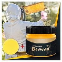 2020 New Wood Seasoning Beewax - Traditional Beeswax Polish for Wood & Furniture Natural Beewax Wood Cleaner and Polish Wipes Furniture Care Multipurpose (1x Wood Seasoning Beewax - 85g + 1X Sponges)