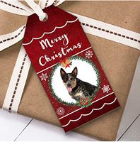 Australian Cattle Dog Christmas Gift Tags (Present Favor Labels)