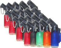 Lot of 20 Single Jet Flame Torch Lighter Windproof Refillable Cigarette Lighter Red,Black,Green,Blue,Orange