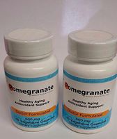2 Bottles Pomegranate Pills with Ellagic Acid from Juice and Seeds 500 Mg, 60 Capsules - Endorsed by Dr. Ray Sahelian, M.D. *Free Shipping*