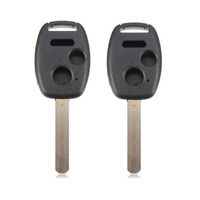 A Pair Brand New 2+1 Buttons Uncut Blank Key Keyless Remote Shell Cover Case For Honda 2005 2006 2007 2008 2009 2010/No Chips Inside