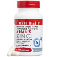 Vibrant Health - A Mans Zinc, Zn Arginate & Plant Sterols Targeted to Support Prostate Health, 60 Count