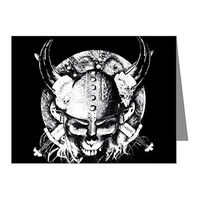 Note Card Helmet Sword and Skull