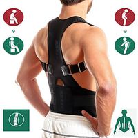 Thoracic Back Brace Posture Corrector- Magnetic Lumbar Back Support Belt-Back Pain Relief, Improve Thoracic Kyphosis, for Lower and Upper Back Pain Men & Women (Black, Small)