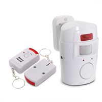 Mengshen Infrared Motion Sensor Alarm - Burglar Alarm with 2 Remote Controls, Suitable for Home/Garages/Shops, H88