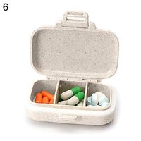 WillowswayW Portable 3/6 Slots Pill Box Moisture-Proof Medicine Storage Case Travel Drug Organizer