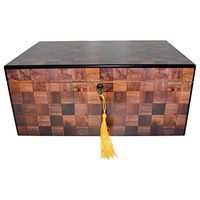 Humidor Supreme NAPA Cigar Humidor, 1 Glass Hygrometer, 1 Rectangle Humidifier, Spanish Cedar Tray with Divider, Holds up to 120 Cigars