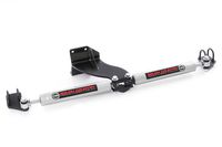 Rough Country 8749430 N3 Dual Steering Stabilizer | (fits) 2014-2020 Ram Truck 2500 3500 4WD | 2.5" + of Lift | Damper