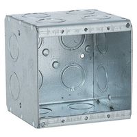 Hubbell-Raco 696 Masonry Boxes, 3-1/2 in. Deep - Nongangable with Conduit KO's, 2-Gang, 3-25/32 in. Wide
