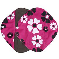 Hot Sale! Mama Cloth for Women,WYTong Ladies 2Pcs Bamboo Cloth Pads/ Washable Menstrual Pad / Reusable Sanitary Pad (Hot Pink, S)