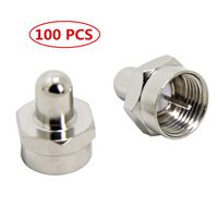 75 Ohm Terminator Cap, Coax Terminator, 100-Pack, RFAdapter, F Connectors for Ports on Splitter, AMP, Coaxial Cable, TV Antenna, Wall Plates