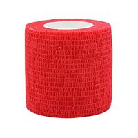 COMOmed Self Adherent Cohesive Bandage FDA Approved 2"x5 Yards First Aid Bandages Stretch Sport Athletic Wrap Vet Tape for Wrist Ankle Sprain and Swelling,Red(6 Rolls)
