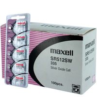 100 pc Maxell SR512SW 335 V335 SR512 Silver Oxide Watch Battery