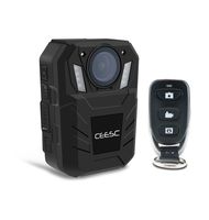 CEESC Police Body Worn Camera, 4000mAh Big Capacity Battery 170 Degree Wide Angle 8IR Night Vision Mini Video Camcorder WA7D with Remote Controller (Internal 16GB)