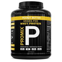 PROMIX Standard 100 Percent All Natural Grass Fed & Undenatured - Best for Optimum Fitness Nutrition Shakes & Energy Smoothie Bowls: Peanut Butter 5 lb Bulk- Look Better Naked Whey
