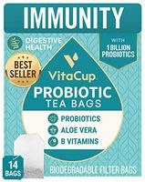 VitaCup Probiotic Blend Tea | Boost Immunity + Improve Gut Health | Infused with Probiotics, Aloe, Vitamins | Helps Support Digestion, Gut Health, and Immunity, 14 Count