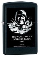 Zippo US Army WW2 Soldier's Guide Black Matte Pocket Lighter