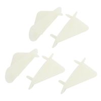5Pcs 2.5mm Hole Dia Plastic Wing Tip Tail Skid White 60x17x22mm
