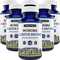 Stonehenge Health Incredible Digestive Enzymes - 18 Plant-Based Enzymes - Lipase, Lactase, Protease, Amylase, Bromelain for Gas, Bloating, Fatigue (6 Pack)