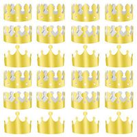 TUPARKA 36 PCS Paper Crowns Hat Gold Foil Crowns Paper Party Hat for Birthday Party, Baby Shower