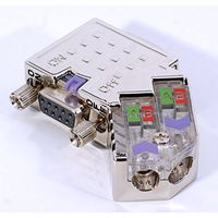 New VIPA PROFIBUS Connector w/ diagnostic LEDs - 45 Degree | EasyConn
