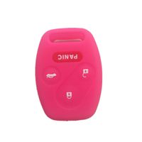 Peachblow Silicone Rubber Keyless Entry Remote Key Fob Case Skin Cover Protector for Honda 3+1 Buttons