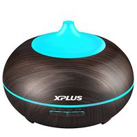 Essential Oil Diffuser, XPLUS 300ml Ultrasonic Aroma Diffuser Cool Mist Humidifier Aromatherapy Diffusers for Office Home Baby Bedroom Living Room Study Yoga Spa with 7 Color LED Lights Auto Shut-Off