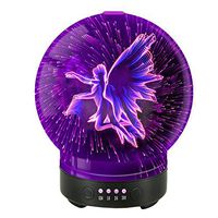 POLENNON Fairy Aromatherapy Oil Diffuser Glass Humidifier 7 Color Night Lights Ultrasonic Cool Mist Humidifier 100ml