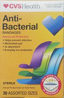 (3 Pack) Advanced Protection Antibacterial Bandages 30 Assorted Sizes