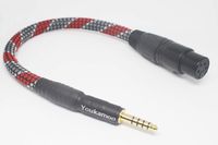 4.4mm to 4-pin XLR Female Balanced Headphone Audio Headphone Adapter Cable 20CM