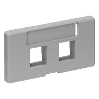 Leviton 2-Port QuickPort Modular Furniture 49910-SG2 Faceplate Grey