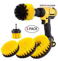 5 Pieces Drill Brush Attachments, Nylon Power Scrubber Brush Kit for Cleaning Bathroom Surface, Upholstery, Grout, Tiles, Sinks, Shower, Tub, Corner, Carpet, Car Detailing