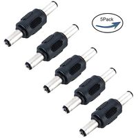 5PCS Lime2018 DC Male to Male Connector 5.5mm x 2.1mm 12V 5A Power Cable Jack Adapter，DC Power Jack Plug Adapter for CCTV Home Security Surveillance