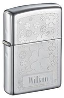 Personalized Zippo Four Leaf Clover High Polish Lighter with Free Engraving
