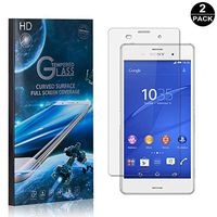 Bear Village Screen Protector for Sony Xperia Z3, Anti Scratch, Anti Fingerprint Tempered Glass Screen Protector Film for Sony Xperia Z3, 2 Pack