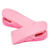 Voberry Air up Height Increase Shoes Insole Air Cushion Heel Insert Increase Taller Height Lift 5cm/2inch for Men and Womens (Pink)