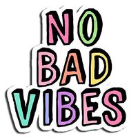No Bad Vibes Sticker Rainbow Stickers Waterbottle Sticker Tumblr Stickers Laptop Stickers Vinyl Stickers