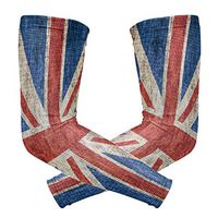 ZZKKO Retro British Flag Cooling Arm Sleeves Cover Uv Sun Protection for Men Women Running Golf Cycling Arm Warmer Sleeves 1 Pair